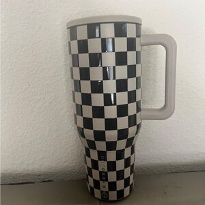 HydroJug Checkered Black and White Tumbler